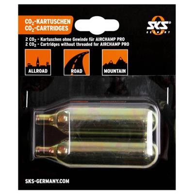 SKS luchtpatronen (2) 16gr. airchamp co2 z/draad