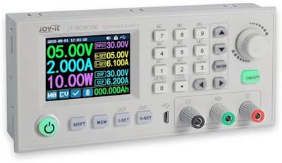 Joy-it RD6006 Labvoeding, regelbaar 0 - 60 V 0 mA - 6 A Op afstand bedienbaar, Programmeerbaar, Smal model Aantal uitgangen: 2 x Joy-it RD6006 Labvoeding, regelbaar 0 - 60 V 0 mA - 6 A Op afstand bedienbaar, Programmeerbaar, Smal model Aantal uitgangen: 2 x