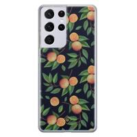 Samsung Galaxy S21 Ultra siliconen hoesje - Orange lemonade - thumbnail