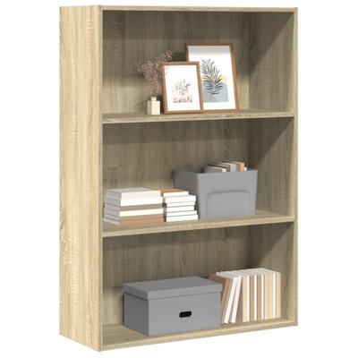 Boekenkast 80x30x114 cm bewerkt hout sonoma eikenkleurig