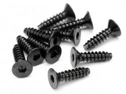 HPI - Tp flat head screw m4x15mm (hex socket/10pcs) (94631)