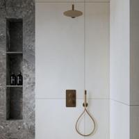 Inbouw Regendouche Set Aqua Splash Colorato Met Handdouche En Wanduitloop Geborsteld Goud Aqua Splash - thumbnail