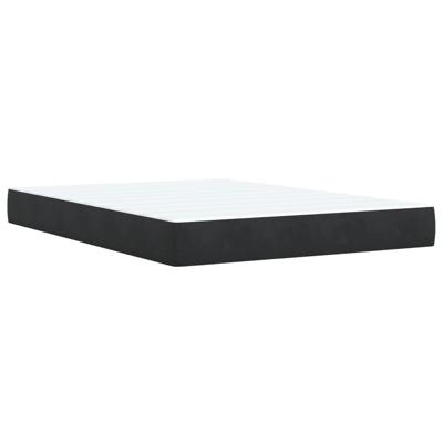 Boxspring met matras fluweel zwart 140x200 cm