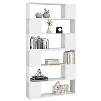 Boekenkast/kamerscherm 100x24x188 cm wit - thumbnail