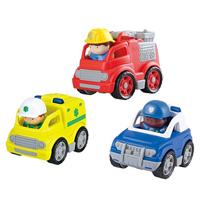 Play hulpdienst voertuigen met figuren speelset, 6dlg. - thumbnail
