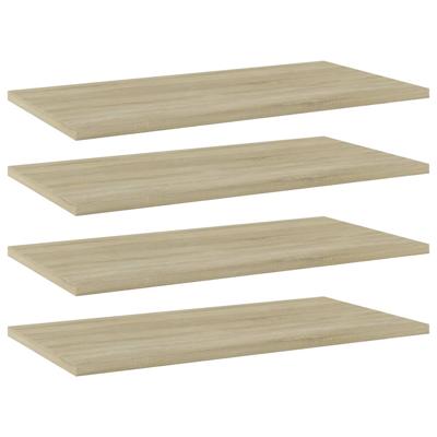 Wandschappen 4 st 60x30x1,5 cm spaanplaat sonoma eikenkleurig