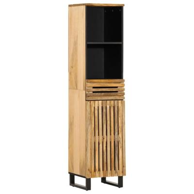 Dressoir 38x34x160 cm massief ruw mangohout