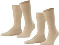 FALKE 2-paar Happy heren sokken - Katoen hoge mannen sokken - Ademend - 42 - Beige - 42 - 42 - 42 - thumbnail