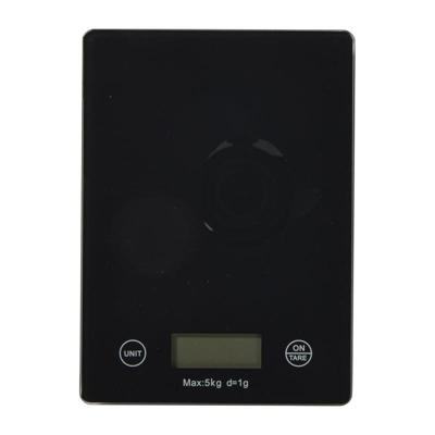 Digitale keukenweegschaal - zwart - 1.7x20x14.5 cm