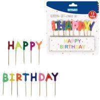 Stylex Happy birthday verjaardagskaarjes 13 stuks - thumbnail