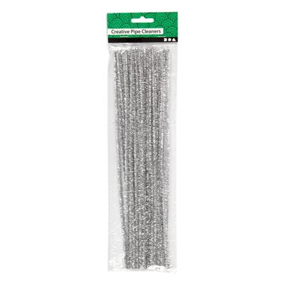 Creativ Company Chenille zilver 30cm, 24st.