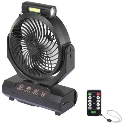 Sygonix Accuventilator 4.6 W (Ø) 205 mm Zwart Werkt ook op batterijen, Met lamparmatuur, Oscillerend, Met afstandsbediening, LED-indicatie, Timer, Wandmontage Sygonix Accuventilator 4.6 W (Ø) 205 mm Zwart Werkt ook op batterijen, Met lamparmatuur, Oscillerend, Met afstandsbediening, LED-indicatie, Timer, Wandmontage
