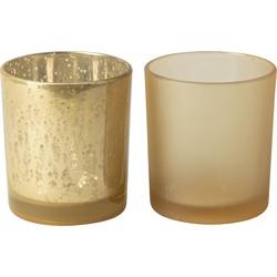 Gusta theelichthouder 7x8cm goud Gusta theelichthouder 7x8cm goud