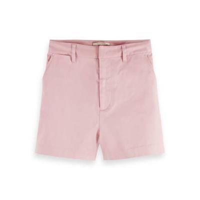 Scotch & Soda straight fit short met biologisch katoen roze