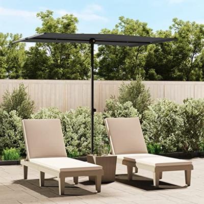 VidaXL Parasol met aluminium paal 2x1,5 m antracietkleurig