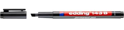 Viltstift edding 143 schuin 1-3mm zwart
