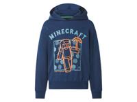 Kinder hoodie (Minecraft blauw, 134/140) - thumbnail