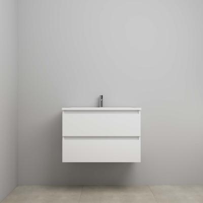 On-Line Onderkast - 60 cm - Voorgemonteerd - Acryl Wastafel - 1 Kraangat - Hoogglans Wit