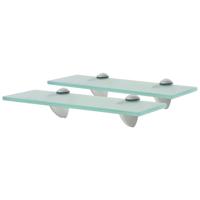 VidaXL Schappen zwevend 2 st 30x20 cm 8 mm glas - thumbnail