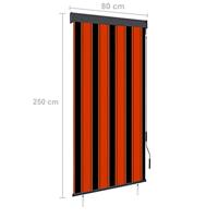 VidaXL Rolgordijn voor buiten 80x250 cm oranje en bruin - thumbnail