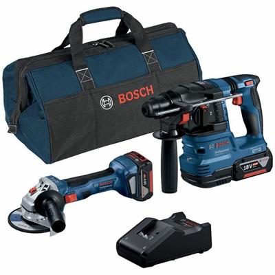 Bosch Blauw | Combopack | GWS 18V-7 + GBH 18V-22 | 18V | 2 x 4.0Ah + lader | In tas - 0615A50037