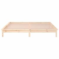 Bedframe LED massief hout 135x190 cm - thumbnail