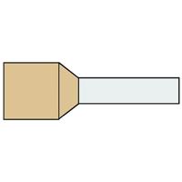 Geïsoleerde Adereindhuls 35,00qmm beige penlengte = 16mm - thumbnail