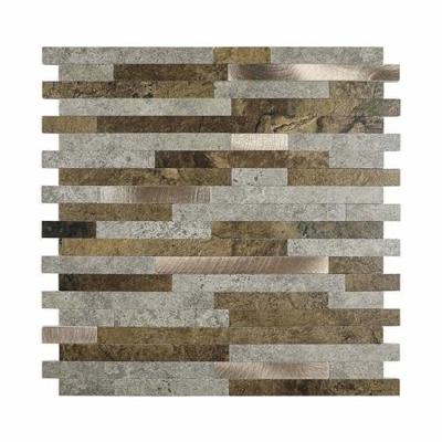 Mozaïek Isodeco Steenstrip Zelfklevend 29.2x29.7 cm Koper Isodeco