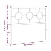 Hoofdbord 100 cm metaal wit - thumbnail