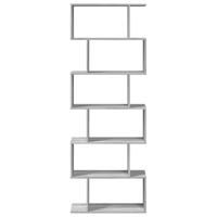 Kamerscherm / boekenkast 6-laags 70x24x193 cm hout grijs sonoma - thumbnail