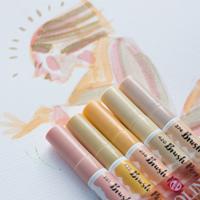 Brushpen Talens Ecoline set à 5 stuks beige roze - thumbnail