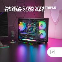 Mars Gaming MC-3TLITE Mini Tower Zwart - thumbnail