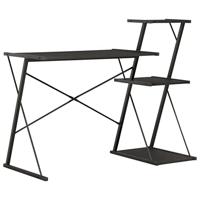 Bureau met schap 116x50x93 cm zwart - thumbnail
