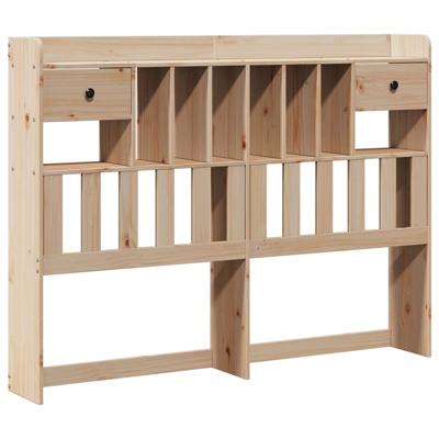Bed met boekenkast zonder matras massief grenenhout 150x200 cm - thumbnail