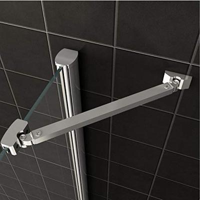 Double hoekintap cabine met 2 draaideuren 900 x 900 x 2000 x 8 mm nano helder glas/chroom - thumbnail