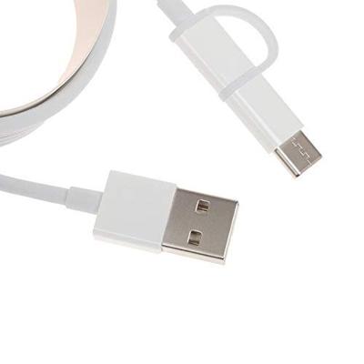 Cable Xiaomi compatible USB 2.0 vers type C & Micro B M/M 1m (Noir)
