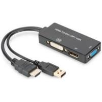 ASSMANN Electronic AK-330403-002-S HDMI, DP DVI, DVI-D Zwart kabeladapter/verloopstukje - thumbnail