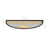 VidaXL Trapmatten 10 st 56x17x3 cm koffiebruin halfrond - thumbnail