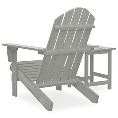 Tuinstoel Adirondack met tafel massief vurenhout grijs