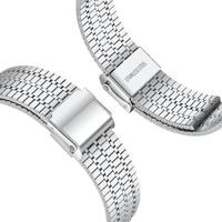 By Qubix - Metalen bandje - Zilver - Compatible met Apple watch 38mm / 40mm / 41mm / 42mm - Compatible Apple watch bandjes - thumbnail