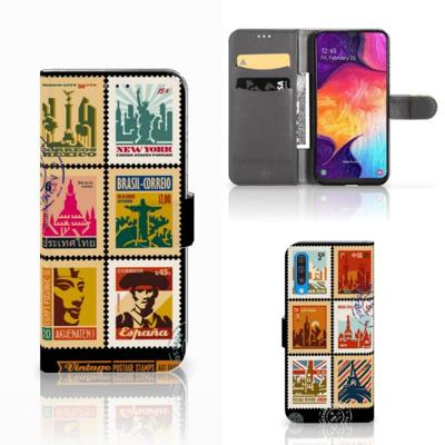 Samsung Galaxy A50 | Flip Cover | Postzegels Samsung Galaxy A50 | Flip Cover | Postzegels