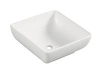 Wiesbaden Piazza waskom vierkant 40 x 40 x 15 cm keramiek glans wit - thumbnail