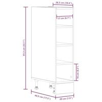 Onderkast 20x44,5x81,5 cm bewerkt hout sonoma eikenkleurig - thumbnail