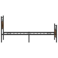 Bedframe zonder matras hout gerookt eikenkleurig 80x200 cm - thumbnail