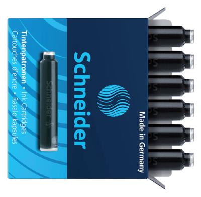 6 Inktpatronen Schneider zwart