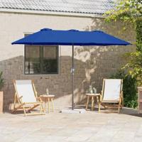 VidaXL Tuinparasol azurblauw 370 x 197 x 239 cm polyester en aluminium - thumbnail