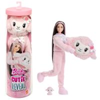 Barbie Cutie Reveal knuffel serie pop roze lammetje - thumbnail