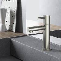 Fonteinkraan Hotbath Cobber 1-hendel Recht 14.8 cm Rond Geborsteld Nikkel - thumbnail