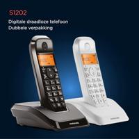 Draadloze telefoon Motorola S1202 Duo Zwart/Wit - thumbnail