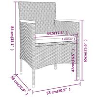 5-delige Tuinset poly rattan en gehard glas zwart - thumbnail